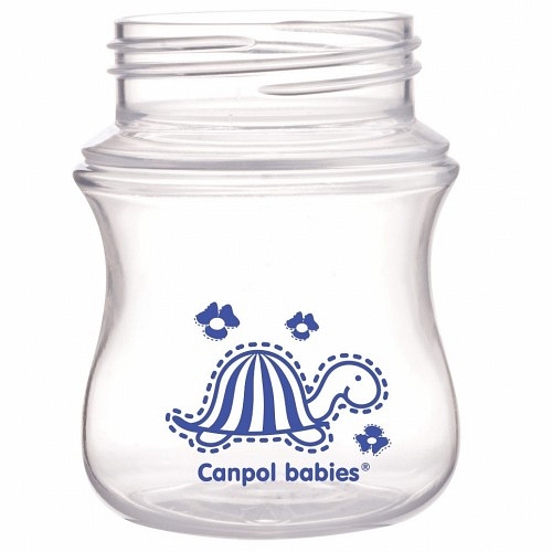 Бутылочка Canpol Babies Colourful Animals 35/205, 120 мл. в наборе с соской, синяя  